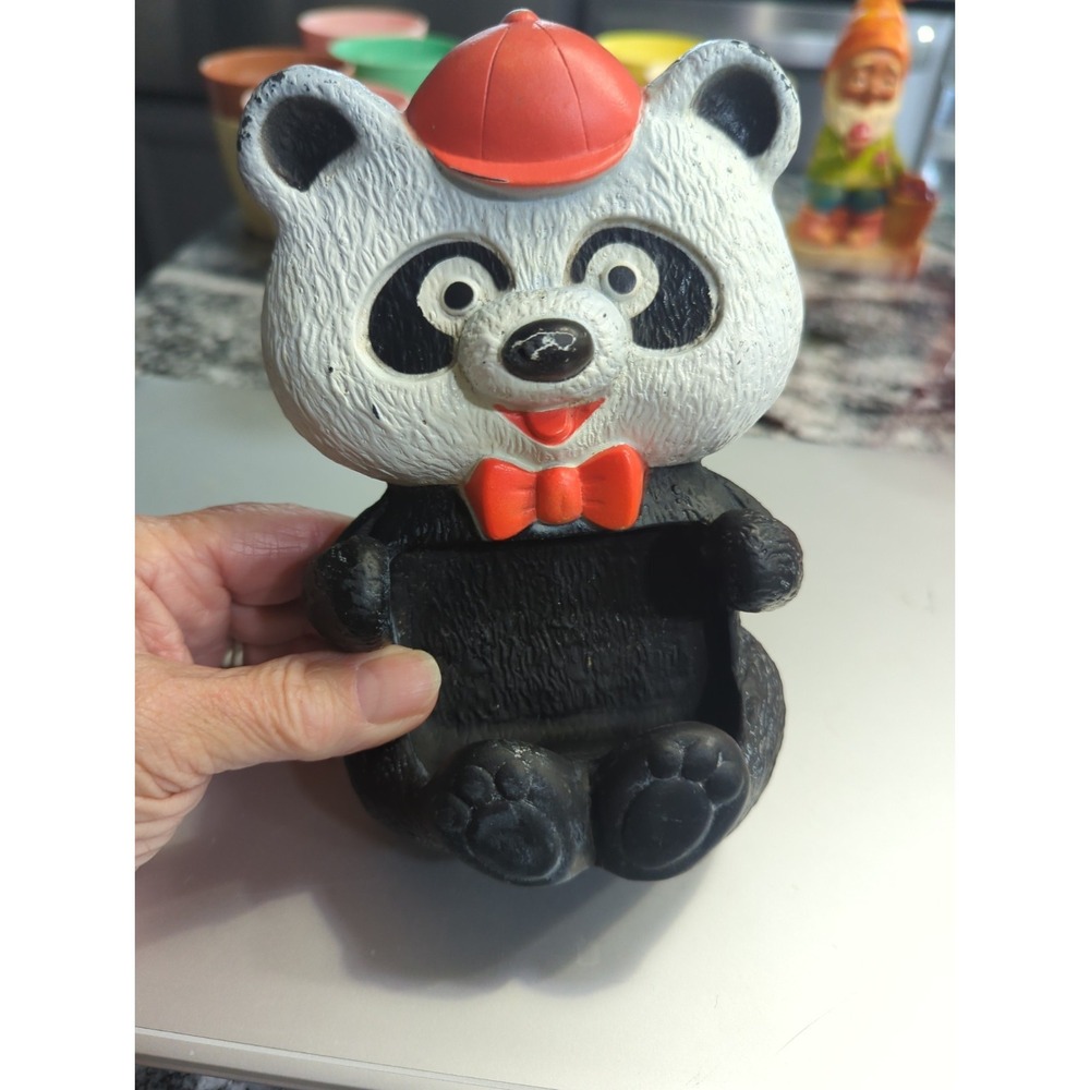 Vintage Avon Randy Pandy Panda Bear Floating Soap Dish Bath Toy 1970's